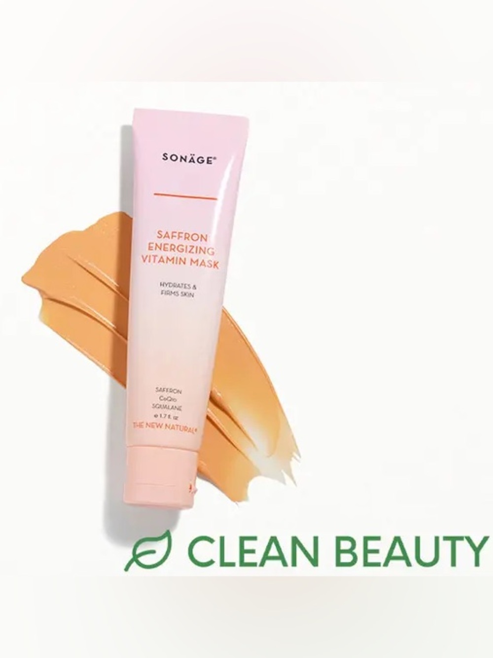 Sonage Saffron Energizing Vitamin Facial Mask w/ squalene 1.7oz NEW! FULL SIZE